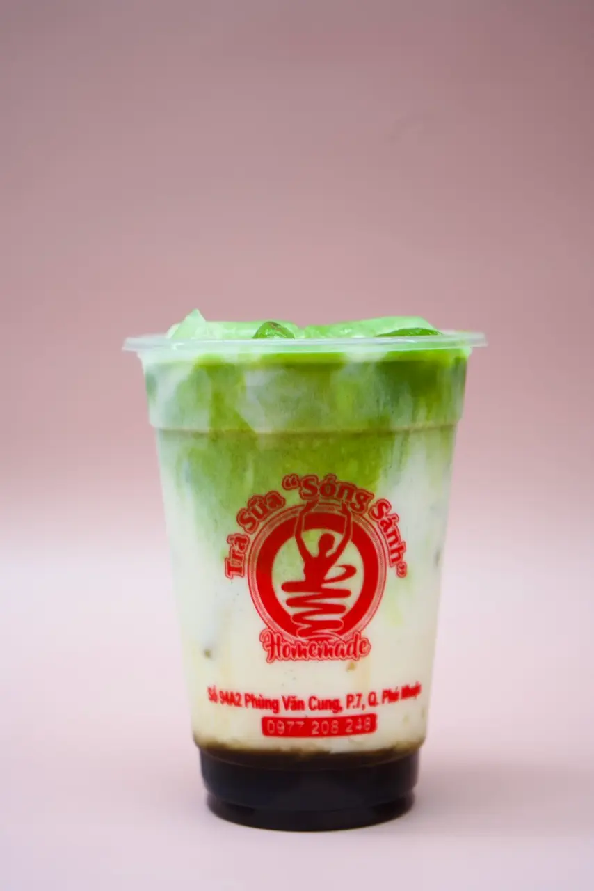 Hình ảnh Sữa tươi trân châu đường đen Matcha
