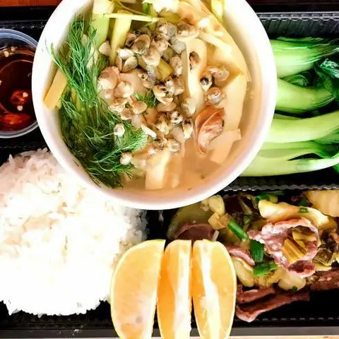 Hình ảnh 02 cơm tim xào cải chua - 02 nước