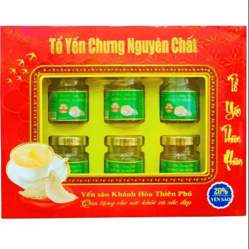 Hình ảnh Tổ Yến Chưng Đường Ăn Kiêng (Hộp 6 Lọ)