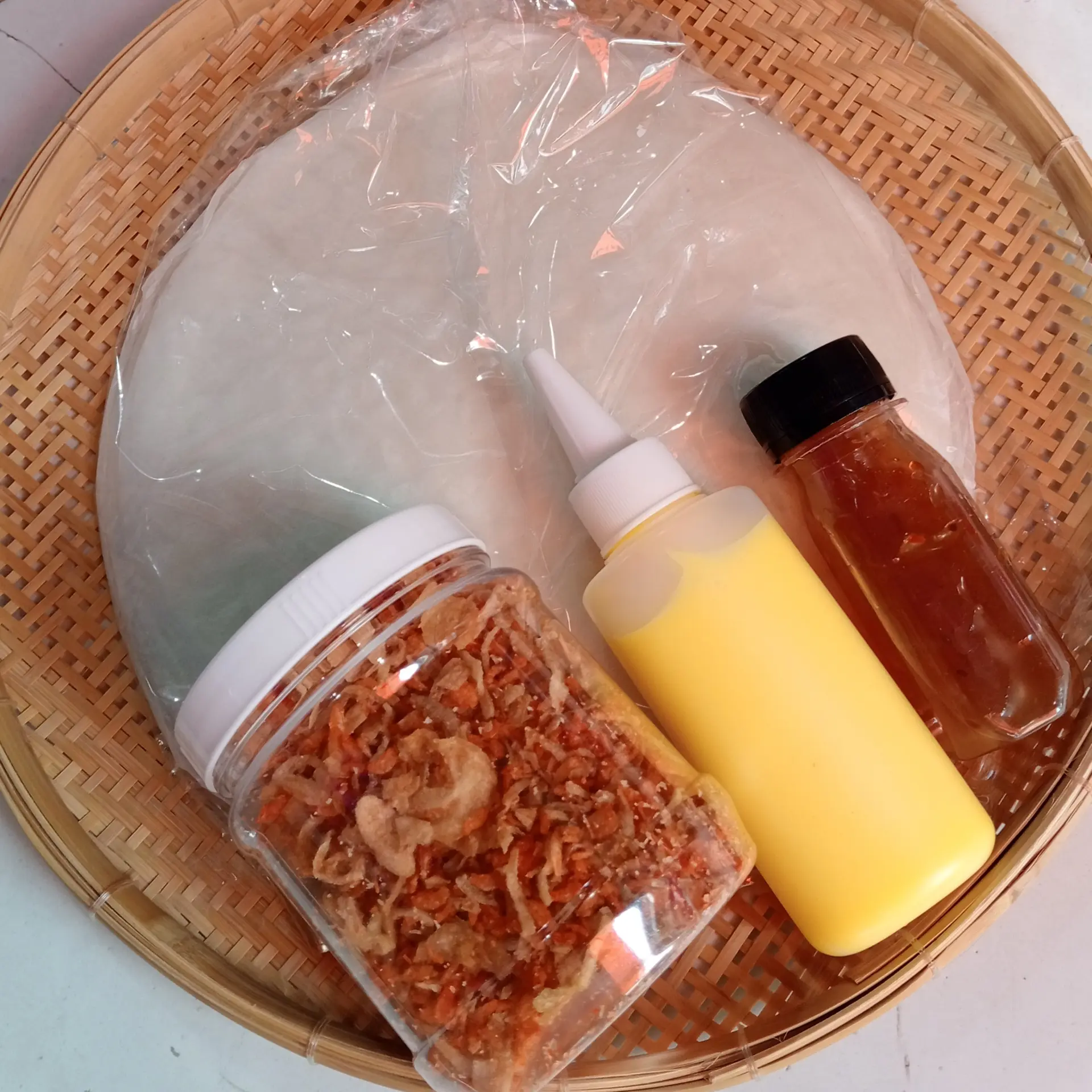 Hình ảnh Combo Phơi Sương Muối Tép Hành Phi + Bơ + Sốt Tắc