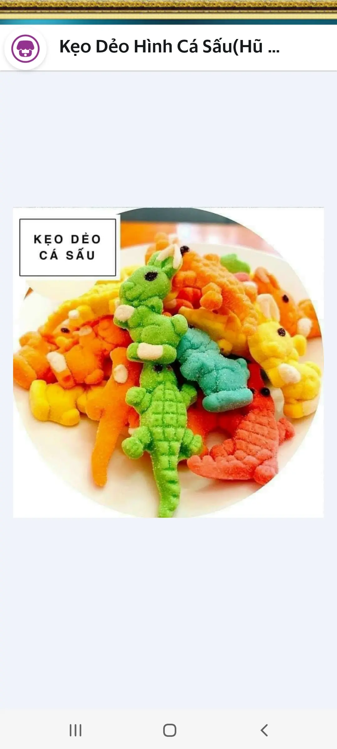 Hình ảnh •Kẹo Dẻo Hình Cá Sấu/500G