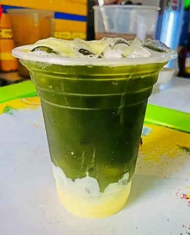 Hình ảnh Rau Má Đậu Xanh Sữa Đặc Ly Khổng Lồ 800ml