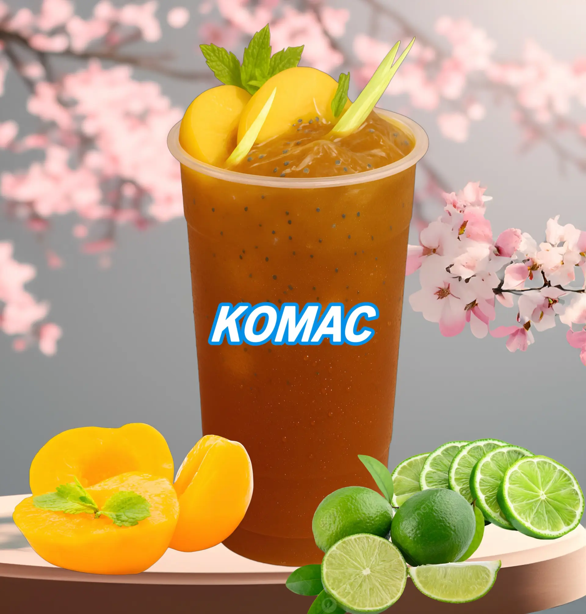 Hình ảnh Trà Đào Chanh Sả 700ML - KOMAC