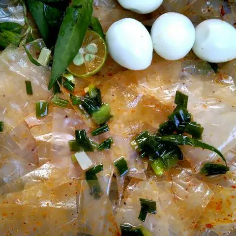 Hình ảnh dẻo phơi sương mỡ hành trứng cút  