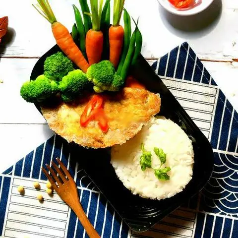 Hình ảnh Cơm trứng chay chiên - fried vegetarian egg