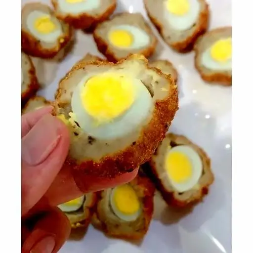 Hình ảnh Chả cá bọc trứng cút thêm