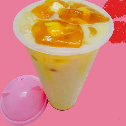 Hình ảnh Trà Sữa Truyền Thống, Vị Phô Mai Cam, Thạch Phô Mai (Hoặc Thạch Trứng) (700ml)