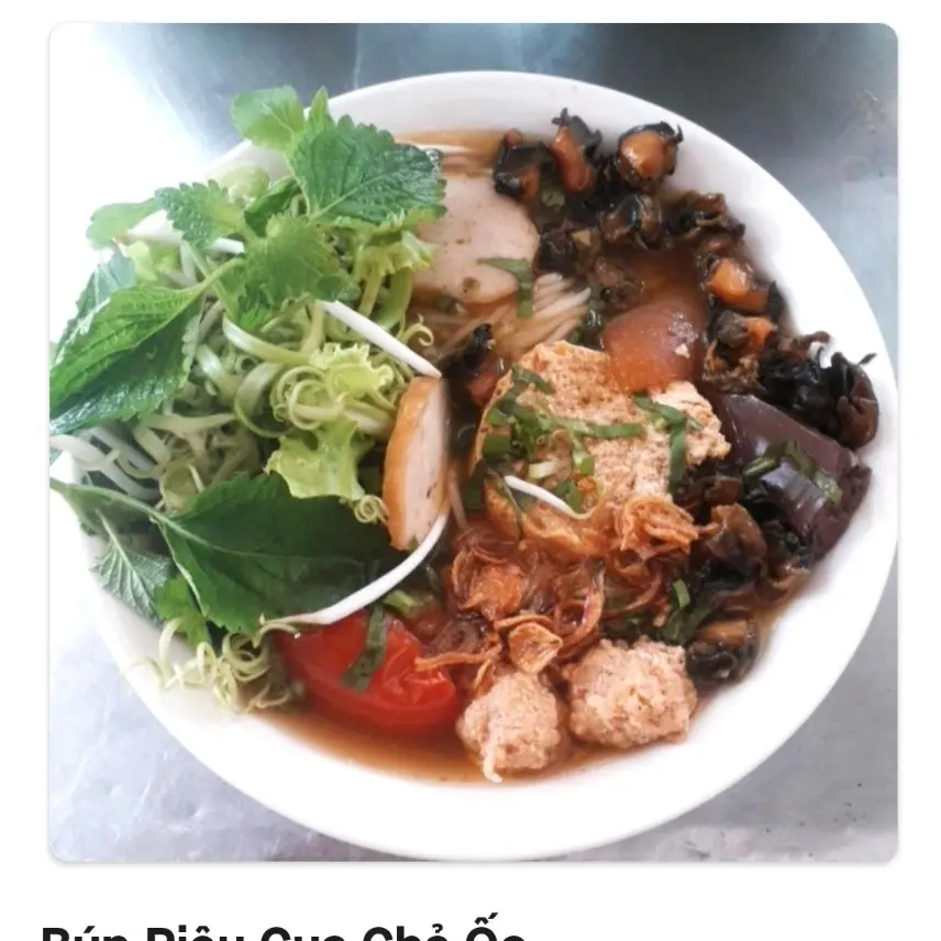 Hình ảnh Bún riêu cua chả ốc  (không tô muỗng đũa)