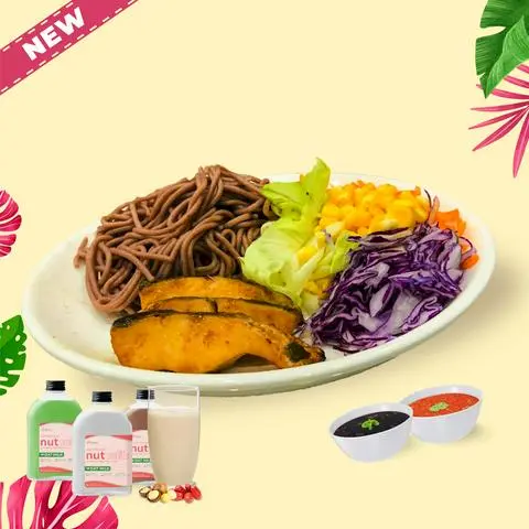 Hình ảnh Bún gạo lứt cá fillet đút lò + 250ml sữa hạt