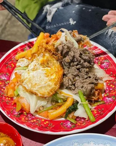 Hình ảnh Nui Xào Bò Trứng Full Tóp Mỡ