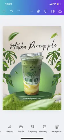 Hình ảnh Matcha Latte Dứa