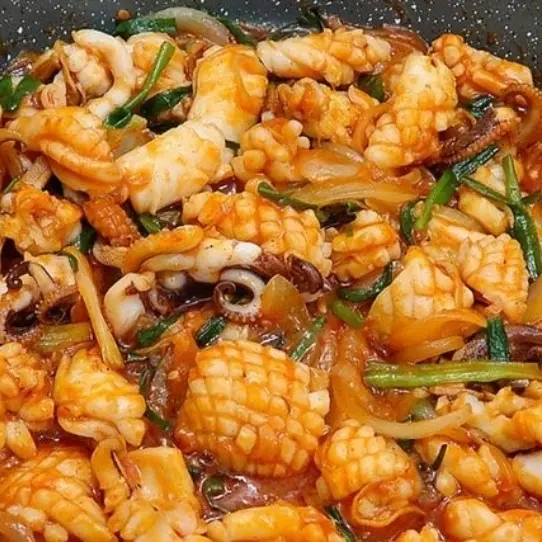 Hình ảnh cơm chiên mực mắm tỏi 