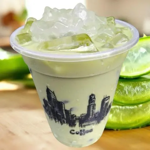 Hình ảnh Trà sữa thái xanh nha đam