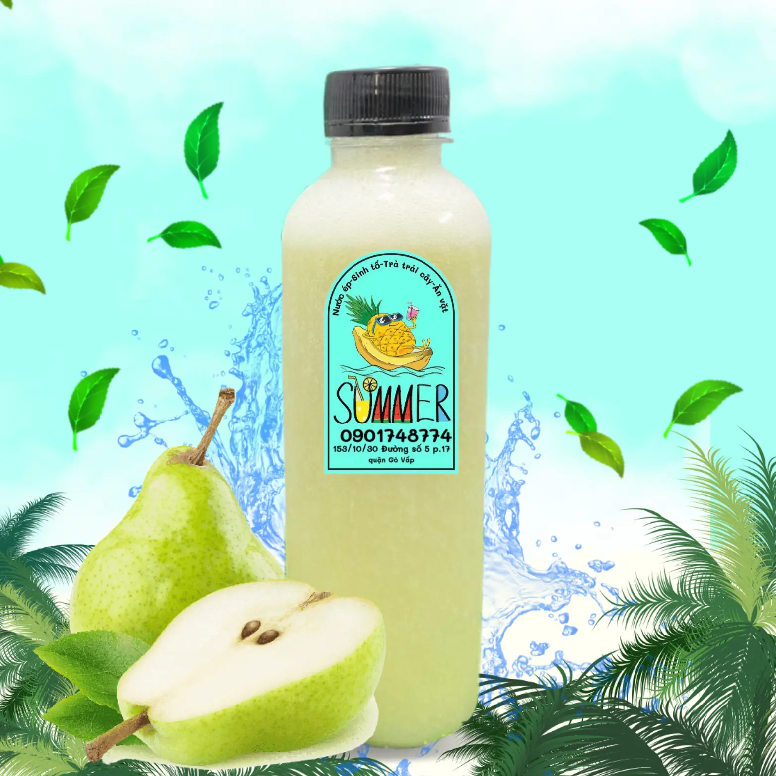 Hình ảnh Nước Ép Lê Chai 330ml