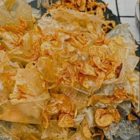 Hình ảnh bánh tráng dẻo hành phi