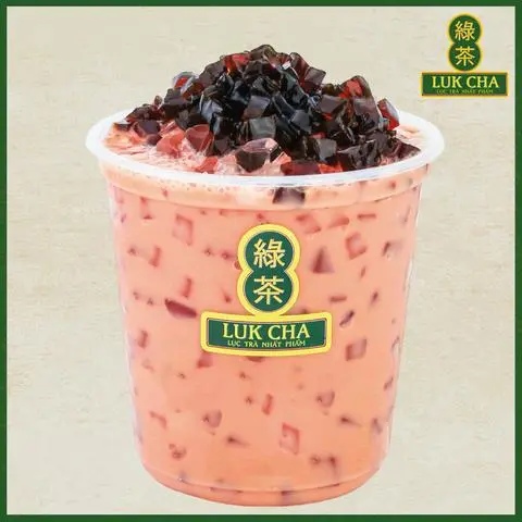 Hình ảnh Trà Sữa Oolong Dâu tặng thạch cafe - L