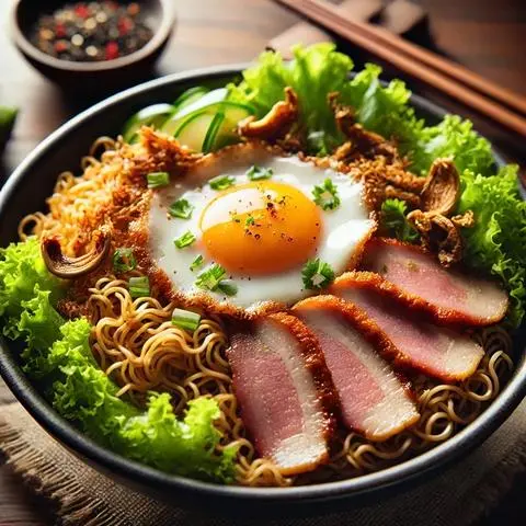 Hình ảnh Mì trộn lườn ngỗng xông khói