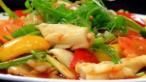 Hình ảnh mực xào sa tế không cơm