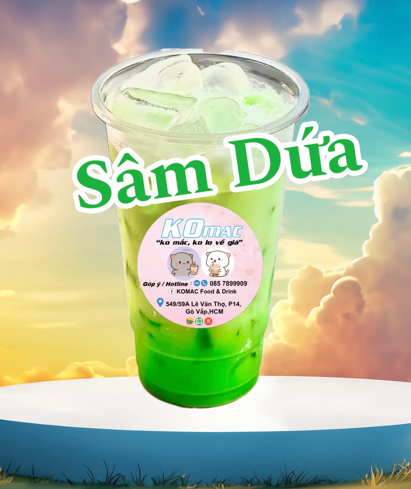 Hình ảnh Sâm Dứa Latte 700ML - KOMAC