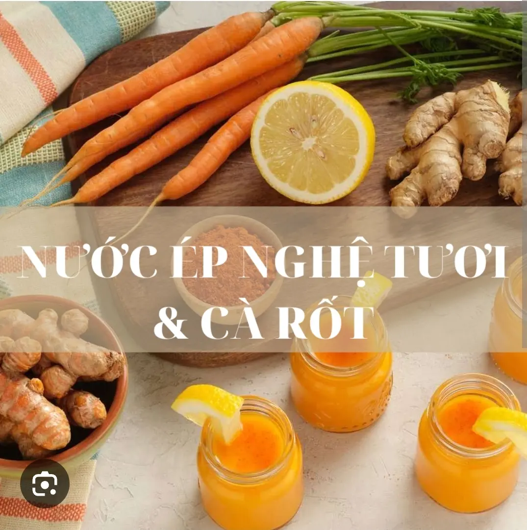 Hình ảnh Nước ép nghệ tươi mix cà rốt