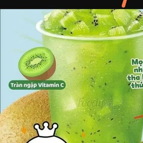 Hình ảnh Trà kiwi dưa lưới - thạch trái cây nhà làm