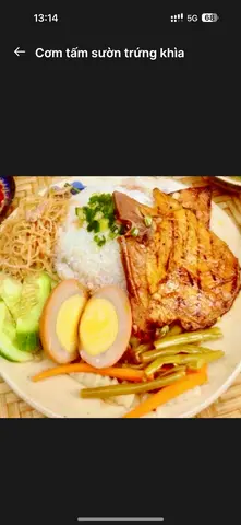 Hình ảnh Cơm tấm sườn trứng khìa