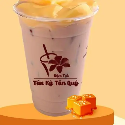 Hình ảnh C - Trà sữa double tea flan kem trứng mịn - Size M