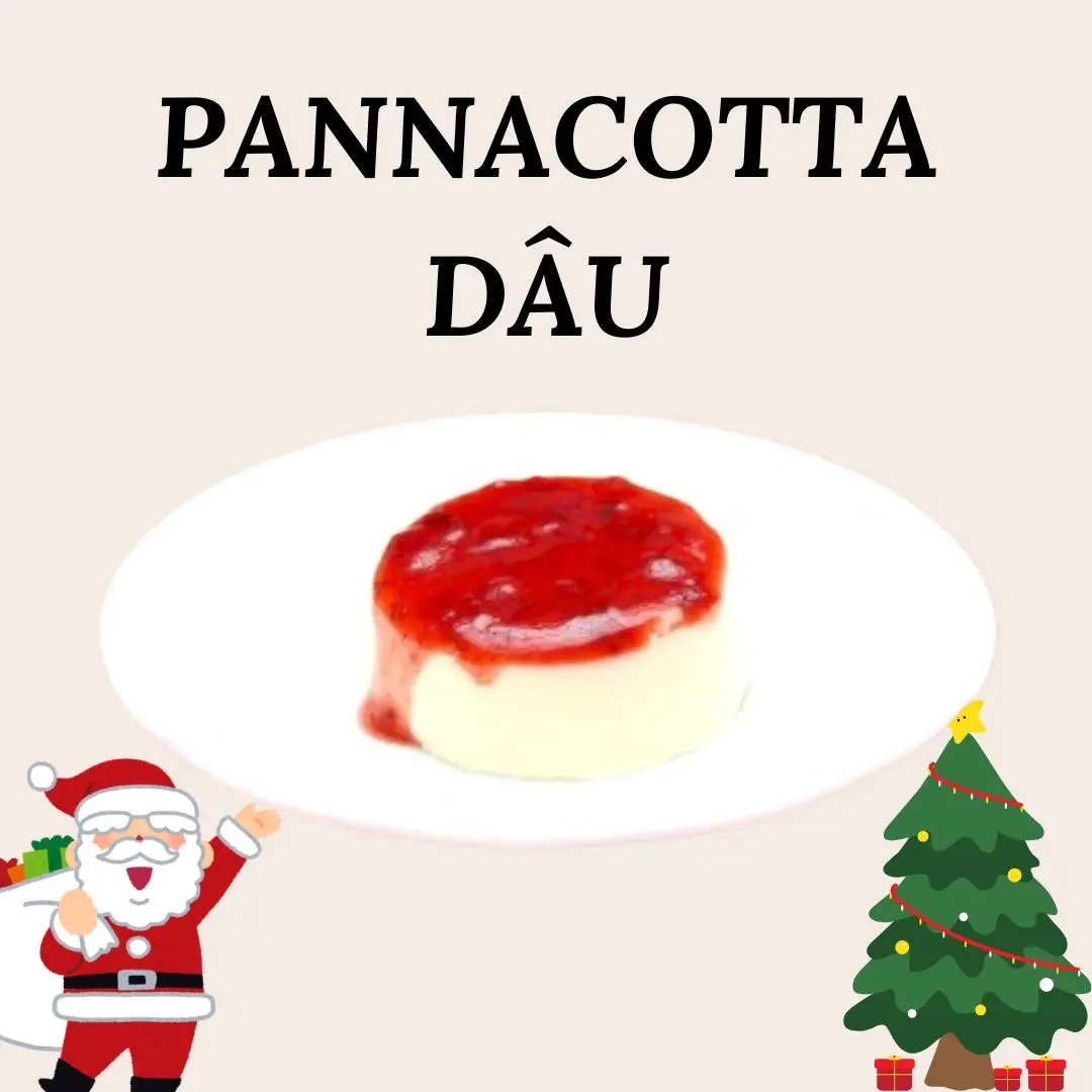 Hình ảnh Panna Cotta mix sốt Dâu