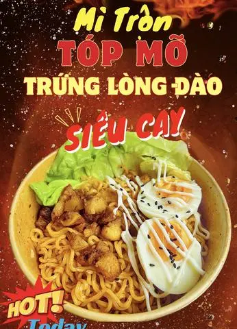 Hình ảnh Mì siêu cay tóp mỡ trứng lòng đào