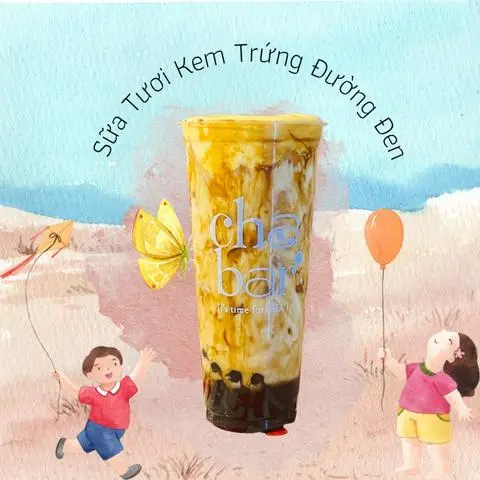 Hình ảnh Sữa Tươi Kem Trứng Đường Đen  (L)
