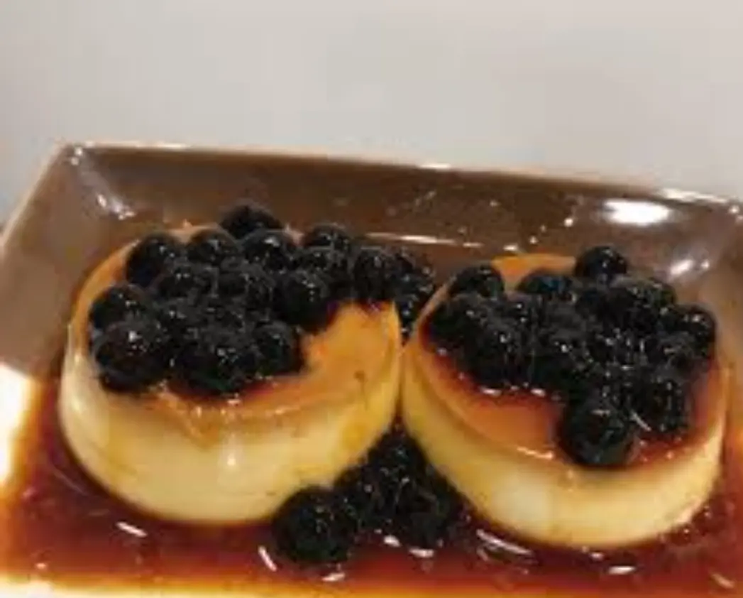 Hình ảnh flan chân châu 