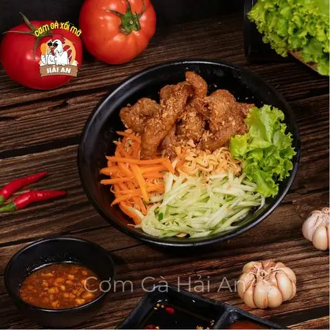 Hình ảnh Mỳ Trộn Da Gà Mắm Tỏi