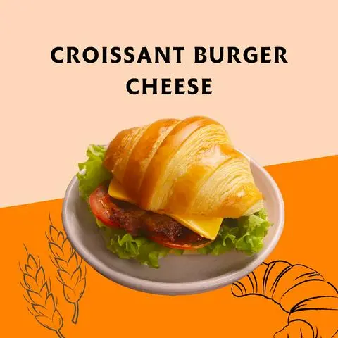 Hình ảnh Croissant burger cheese 