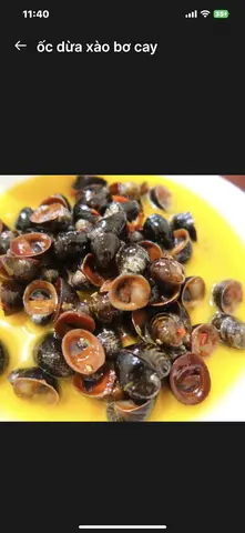 Hình ảnh Ốc dừa xào bơ cay