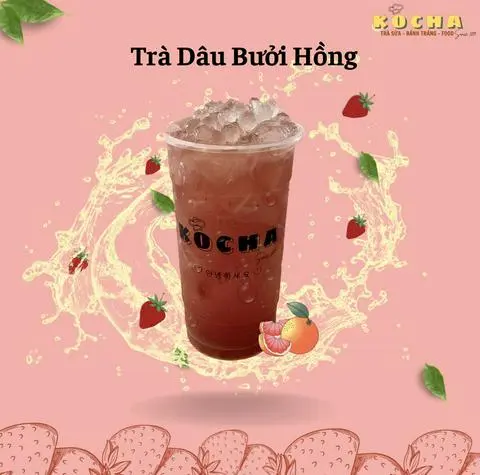 Hình ảnh Trà Dâu Bưởi Hồng + TC Trắng
