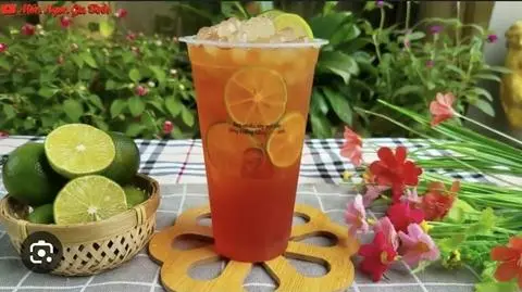 Hình ảnh Trà tắc thái đỏ + thạch 