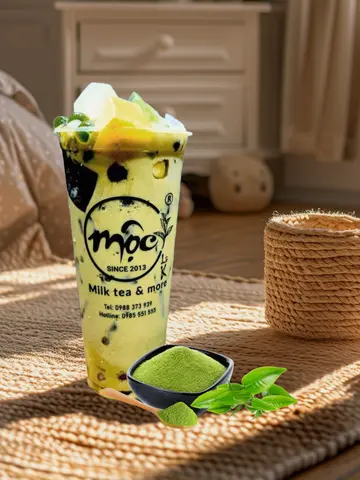 Hình ảnh Trà sữa trà xanh full topping