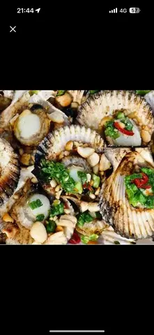 Hình ảnh Sò Điệp Nướng mỡ hành