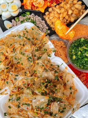 Hình ảnh Bánh tráng dẻo mỡ hành daheo 