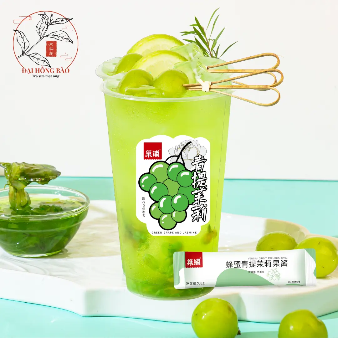 Hình ảnh Trà mật ong Nho xanh Hoa nhài
