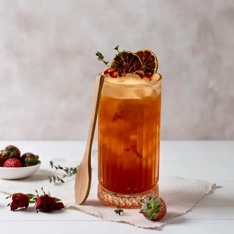 Hình ảnh Trà dâu hoa hồng