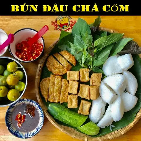 Hình ảnh bún đậu chả cốm 45k