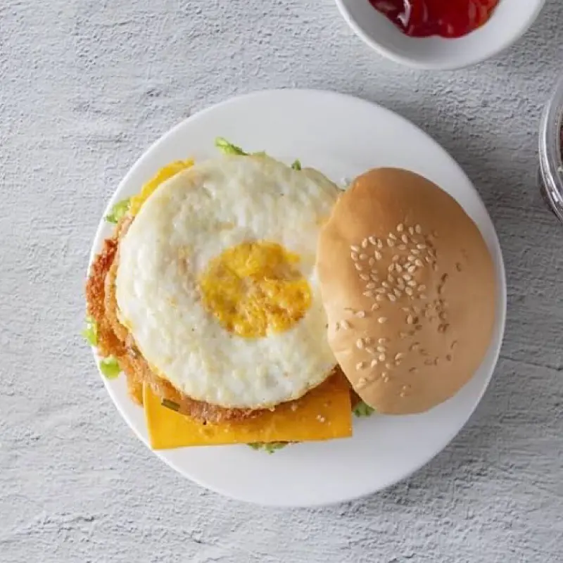 Hình ảnh Hamburger Trứng - Phô Mai