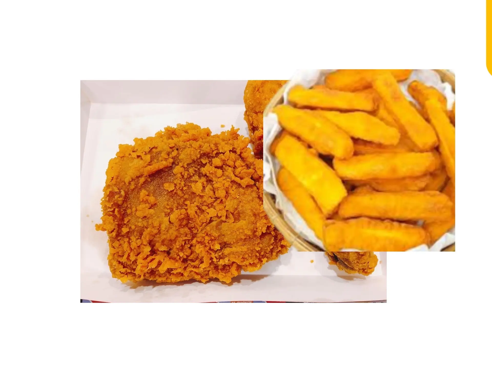 Hình ảnh 1 Má Đùi Gà Rán + 100gr khoai 