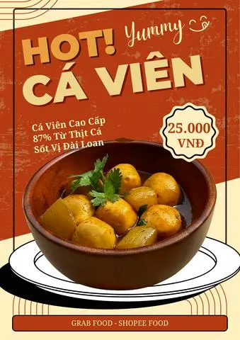 Hình ảnh Cá viên sốt cà ri	- ăn mặn