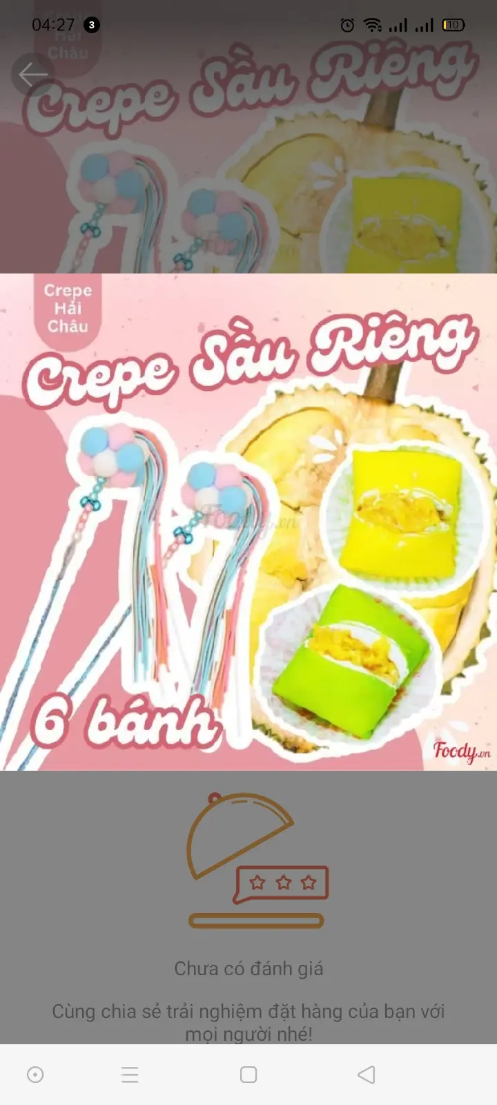 Hình ảnh Crepe 2 bánh 榴莲绉 crepe durian 2 pieces