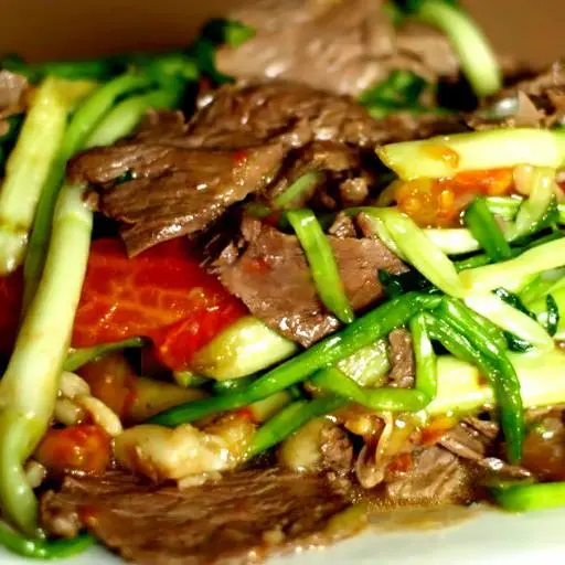 Hình ảnh Bò Xào Cần Hành