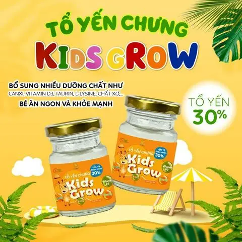 Hình ảnh Yến chưng kids row dành cho trẻ em