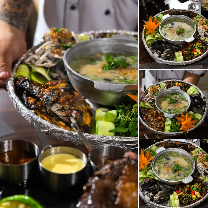 Hình ảnh Mẹt Gà Đen H'Mong 5 Món