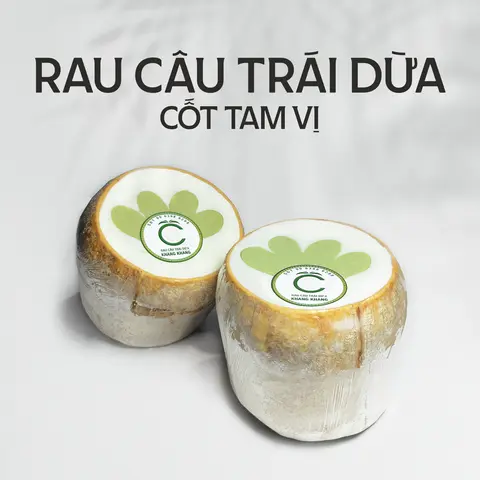 Hình ảnh Rau câu trái dừa tam vị (650-700gr/trái)